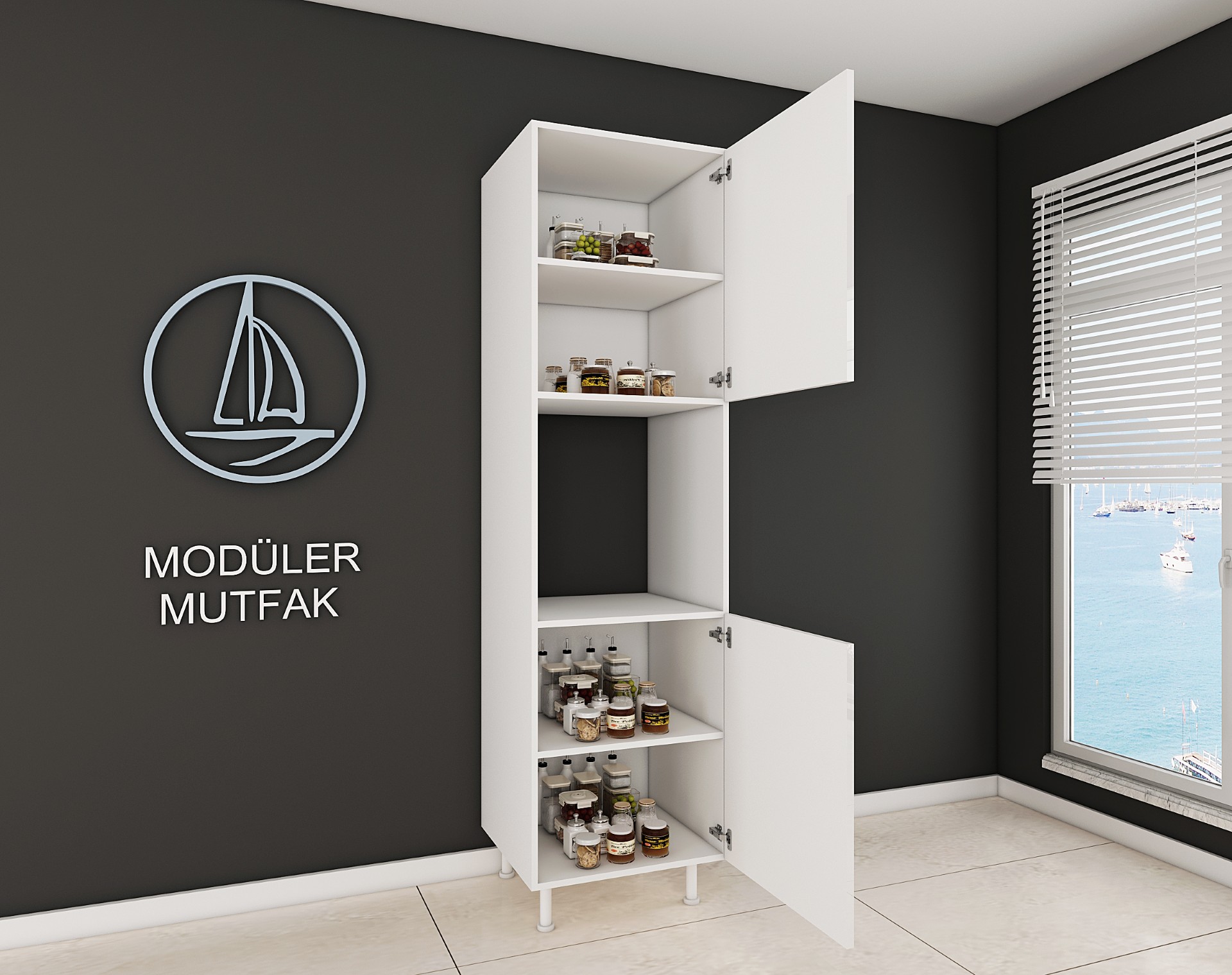 60cm Hazır Mutfak Fırın Boy Dolabı - Görsel 2
