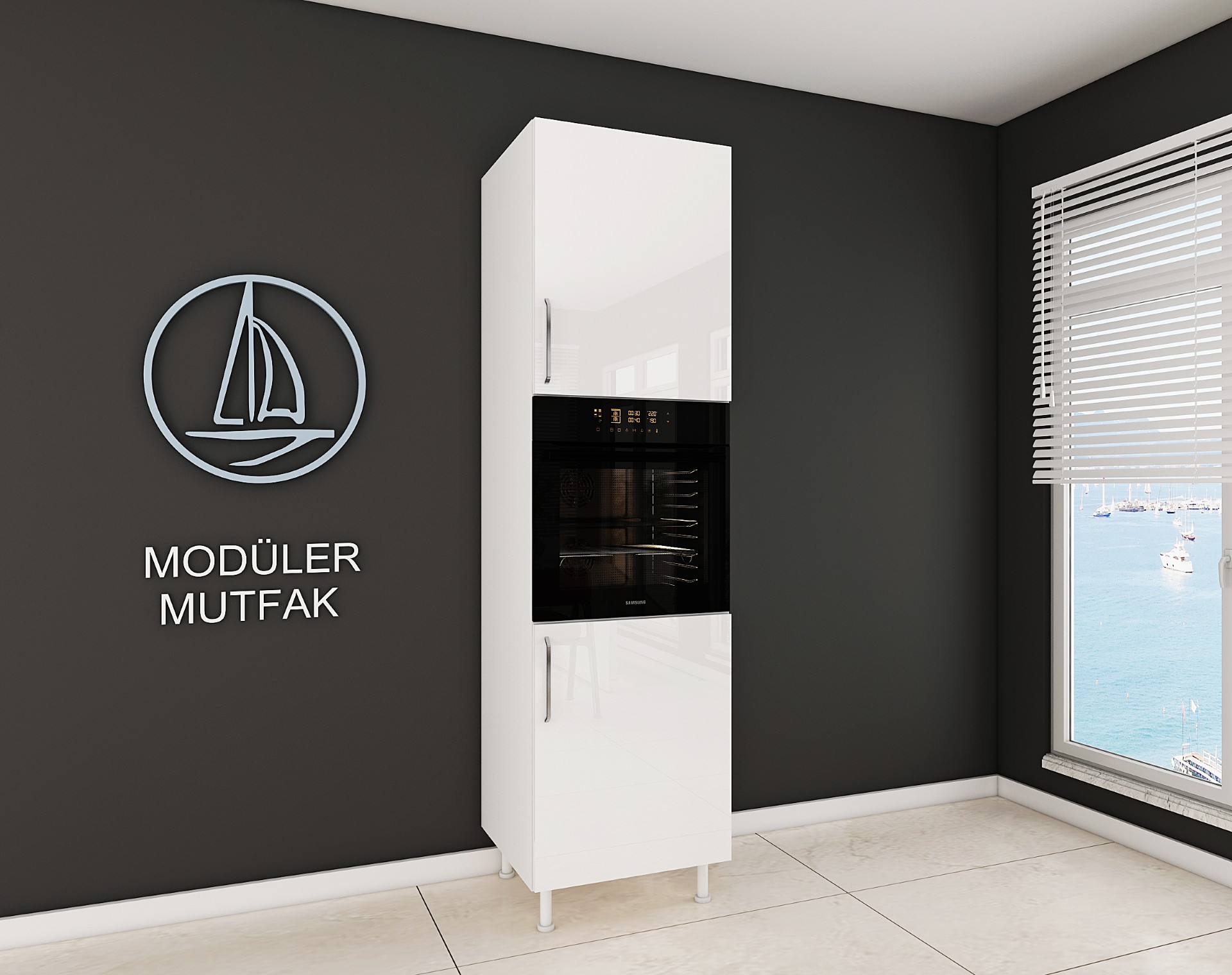 60cm Hazır Mutfak Fırın Boy Dolabı