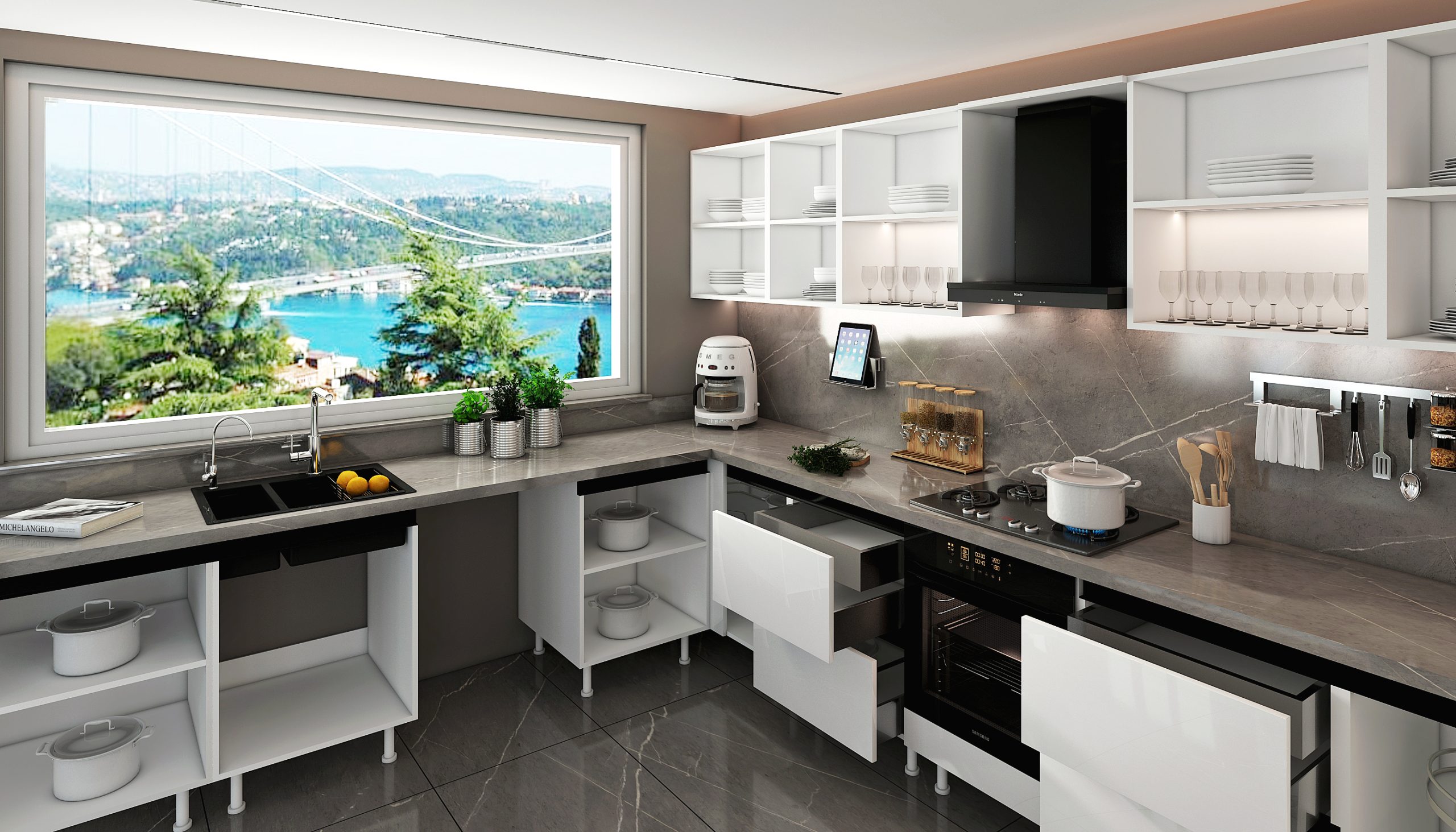 U Tipi Hazır Mutfak Dolabı- Model053 - Görsel 7