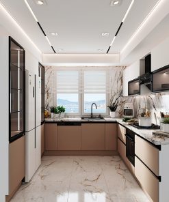 U Formlu Hazır Mutfak Dolabı- Model052