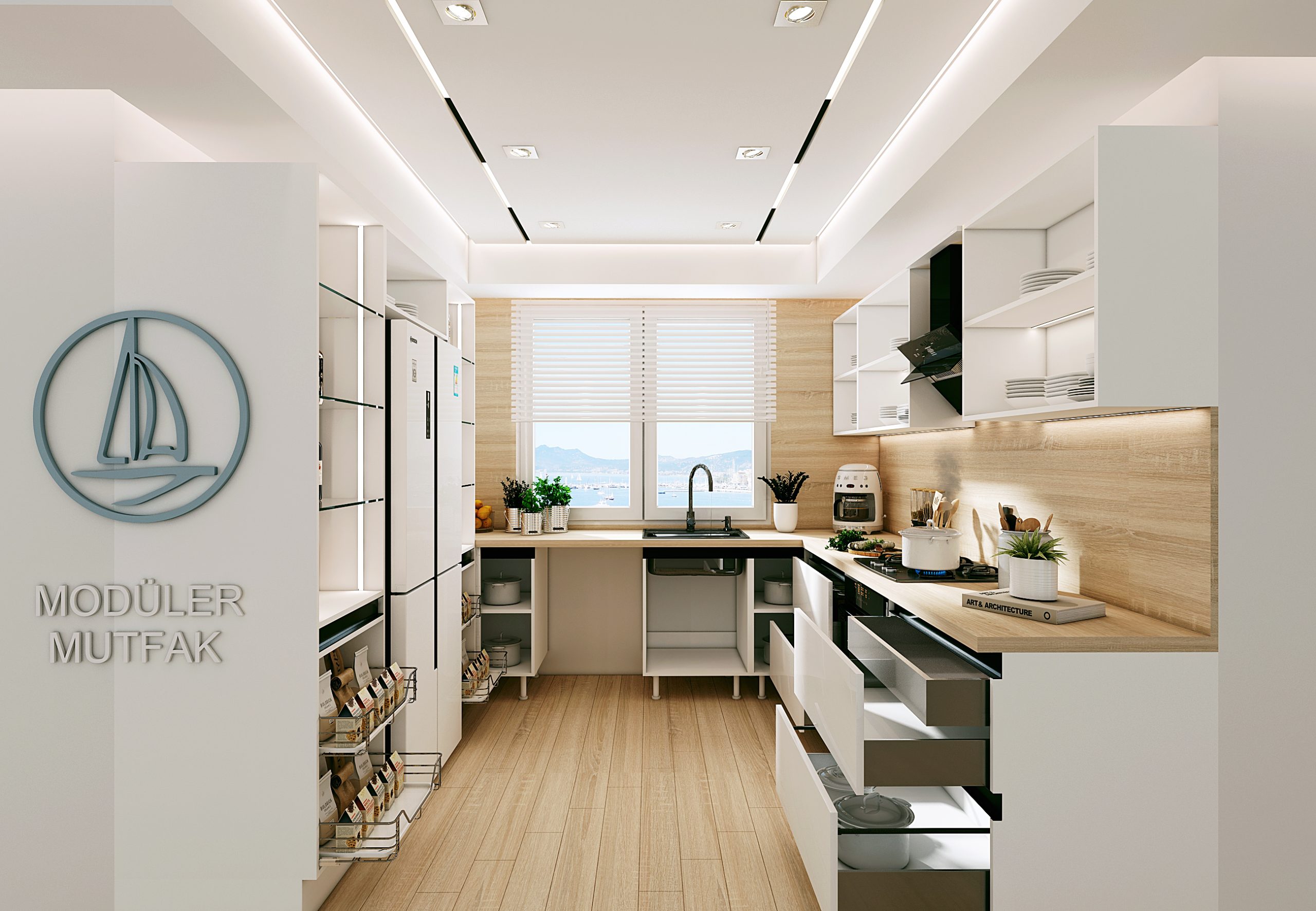 U Formlu Hazır Mutfak Dolabı- Model052 - Görsel 12