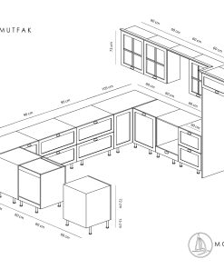 U Tipi Hazır Mutfak Dolabı- Model054 - Görsel 13