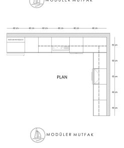 L Tipi Hazır Mutfak Dolabı- 430x300 Model 055 - Görsel 14